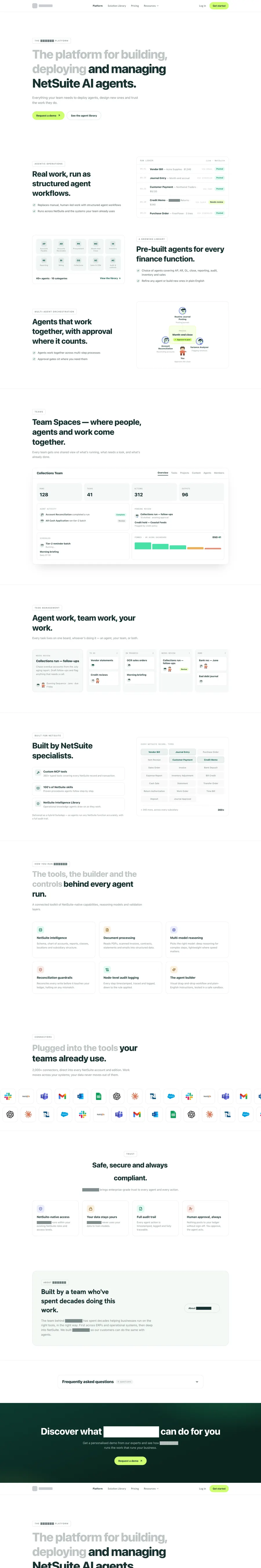 The finished platform page